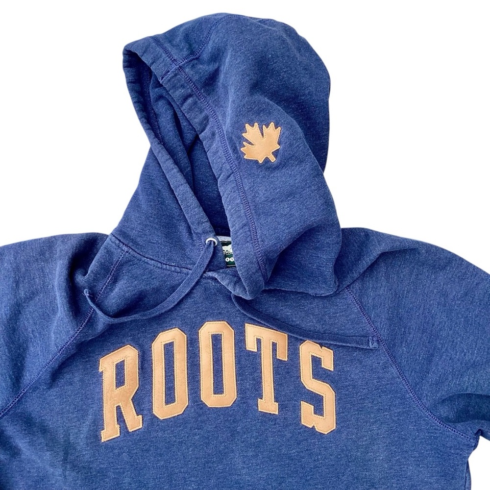 ROOTS Navy Blue Hoodie Medium - Picture 2 of 12